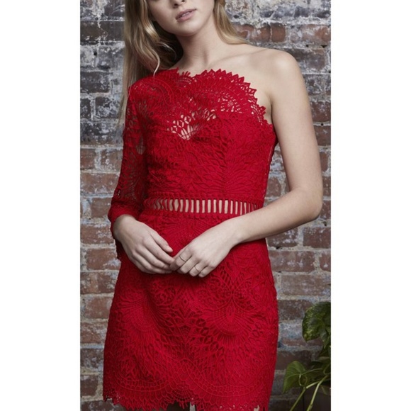 SAYLOR Dresses & Skirts - NWOT Saylor Pippa Red Lace Dress